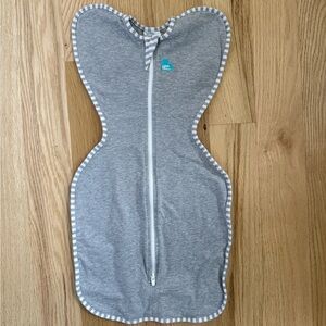 Love to Dream Gray Baby Swaddle with Zipper
